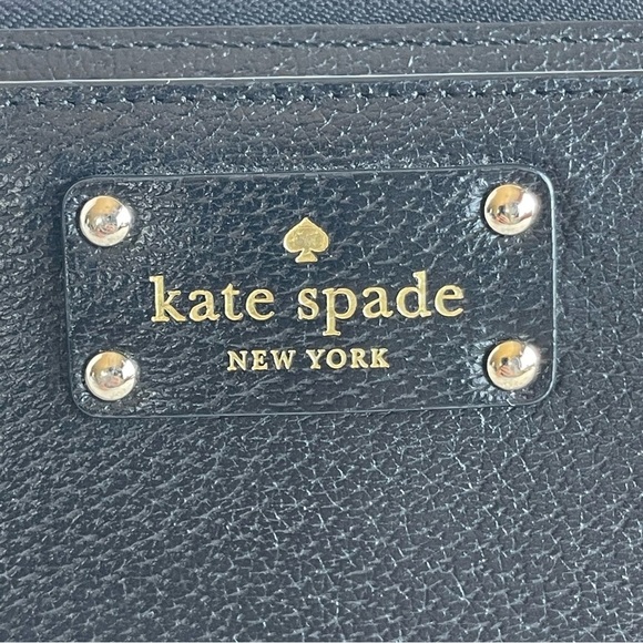 Kate Spade Black Leather Wallet Wristlet - Picture 2 of 16